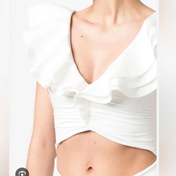 Maygel Coronel Salermo Salerno Cut Out Jersey Maxi Dress Bodydress Coral Blue - Picture 7 of 11